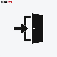 Door arrow icon vector eps 10