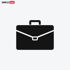 Briefcase icon vector . Portfolio sign