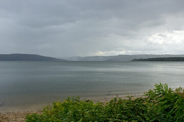 Beautiful landscape in Bakota Bay,submerged Bakota village,part of the National park 
