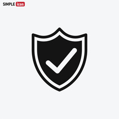 Shield check icon . Shield sign