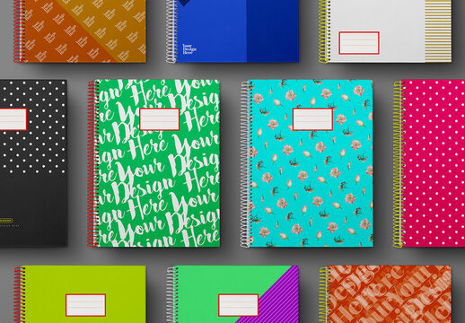 School Notebooks Mockup