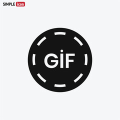 Gif icon vector . animation sign