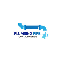 Pipe Plumbing logo vector Design Template,Plumbing logo vector design template. water pipe logo design.Leaking water logotype,Design Concept, Creative Symbol, Icon