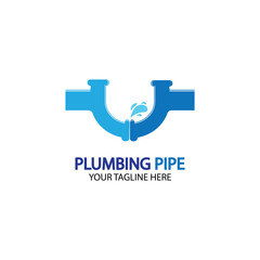 Pipe Plumbing logo vector Design Template,Plumbing logo vector design template. water pipe logo design.Leaking water logotype,Design Concept, Creative Symbol, Icon