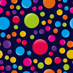 Seamless pattern of repeating multi-colored circles. Vector EPS 10