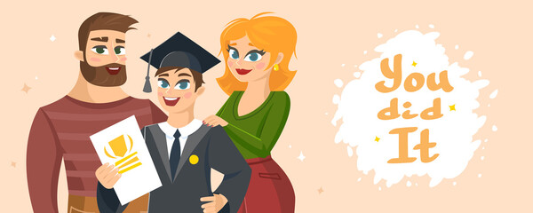 Graduation Congratulations vector illustration