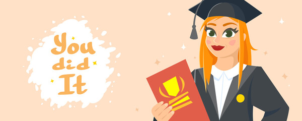 Graduation Congratulations vector illustration