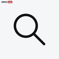 Magnify icon vector . Search sign