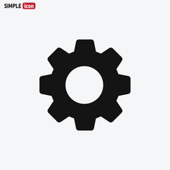 Setting gear icon vector . Gear sign