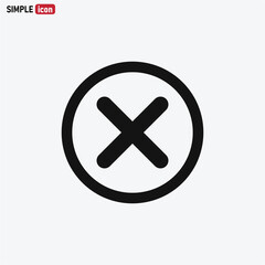 Close icon vector . Delete sign