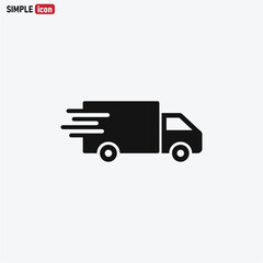 delivery truck icon vector . transportation sign