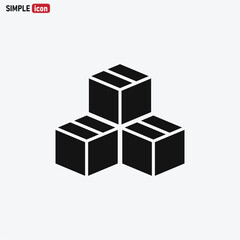 Box icon vector . Cargo sign