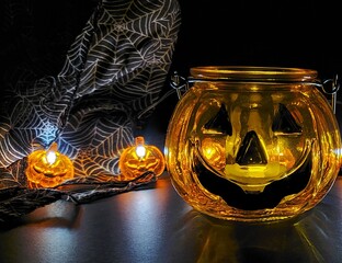 halloween pumpkin candle