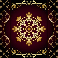 Luxury mandala background with golden ornament pattern.Premium Vector
