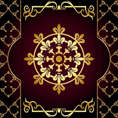 Luxury mandala background with golden ornament pattern.Premium Vector