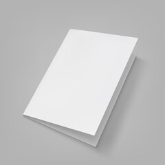 Brochure blank white template for mock up and presentation design.Vector illustration.