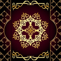 Luxury mandala background with golden ornament pattern.Premium Vector
