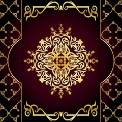 Luxury mandala background with golden ornament pattern.Premium Vector
