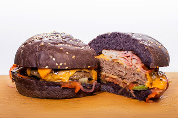 hamburger on white