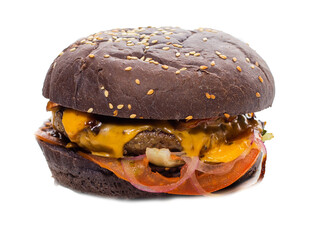 hamburger on white background 