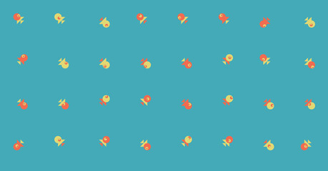 Abstract Color Halftone Dots generative art background illustration