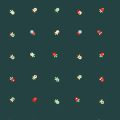 Abstract Color Halftone Dots generative art background illustration