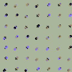 Abstract Color Halftone Dots generative art background illustration