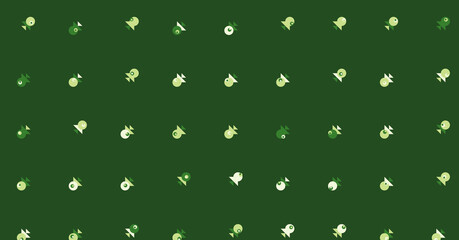 Abstract Color Halftone Dots generative art background illustration