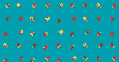 Abstract Color Halftone Dots generative art background illustration