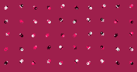 Abstract Color Halftone Dots generative art background illustration