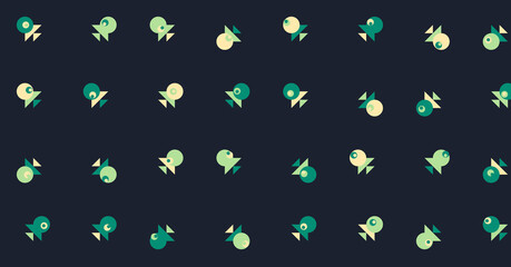 Abstract Color Halftone Dots generative art background illustration