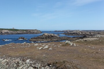 Landscape at the Northern Ouessant (Roc'h ar Vugale) island in Brittany