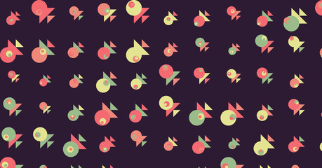 Abstract Color Halftone Dots generative art background illustration