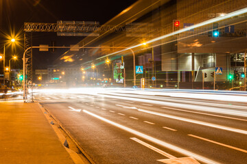 City streets at night