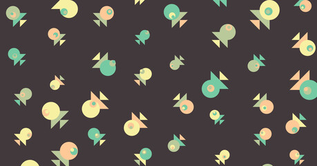 Abstract Color Halftone Dots generative art background illustration