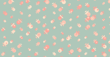 Abstract Color Halftone Dots generative art background illustration