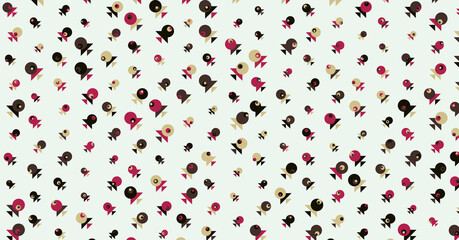 Abstract Color Halftone Dots generative art background illustration