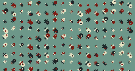 Abstract Color Halftone Dots generative art background illustration