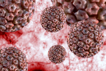 Herpes Simplex Virus Infection 3D Illustration