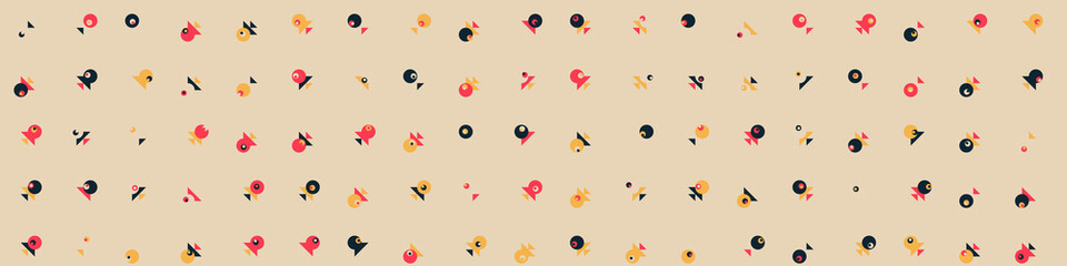 Abstract Color Halftone Dots generative art background illustration