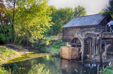 water mill from the 18th century. Historical building.