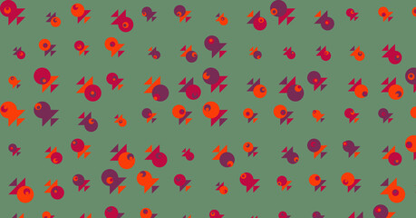 Abstract Color Halftone Dots generative art background illustration