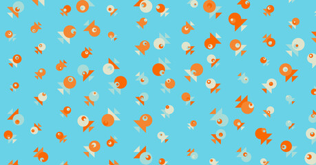 Abstract Color Halftone Dots generative art background illustration