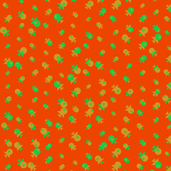 Abstract Color Halftone Dots generative art background illustration