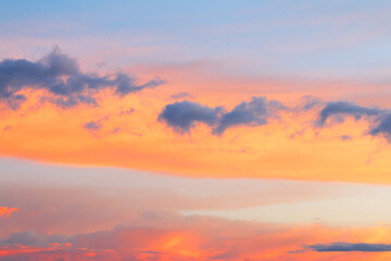 beautiful colorful sky and cloud in twilight time background