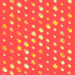 Abstract Color Halftone Dots generative art background illustration