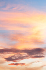 beautiful colorful sky and cloud in twilight time background