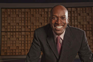 Smiling African American businessman