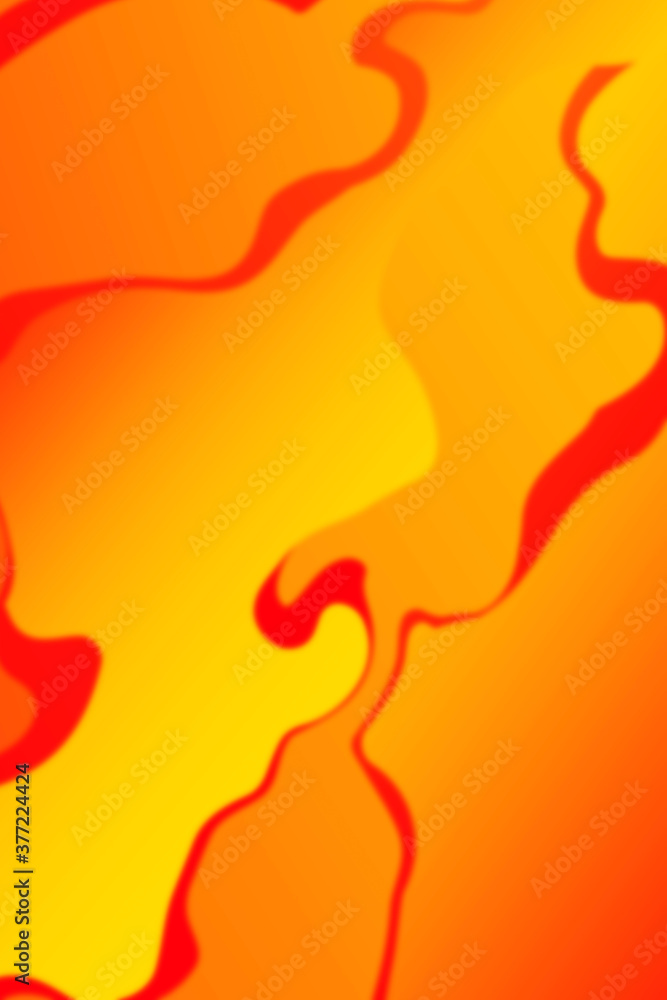 Poster abstract burning curved wave with blur effect for your design. illustration with fiery curves lines.
