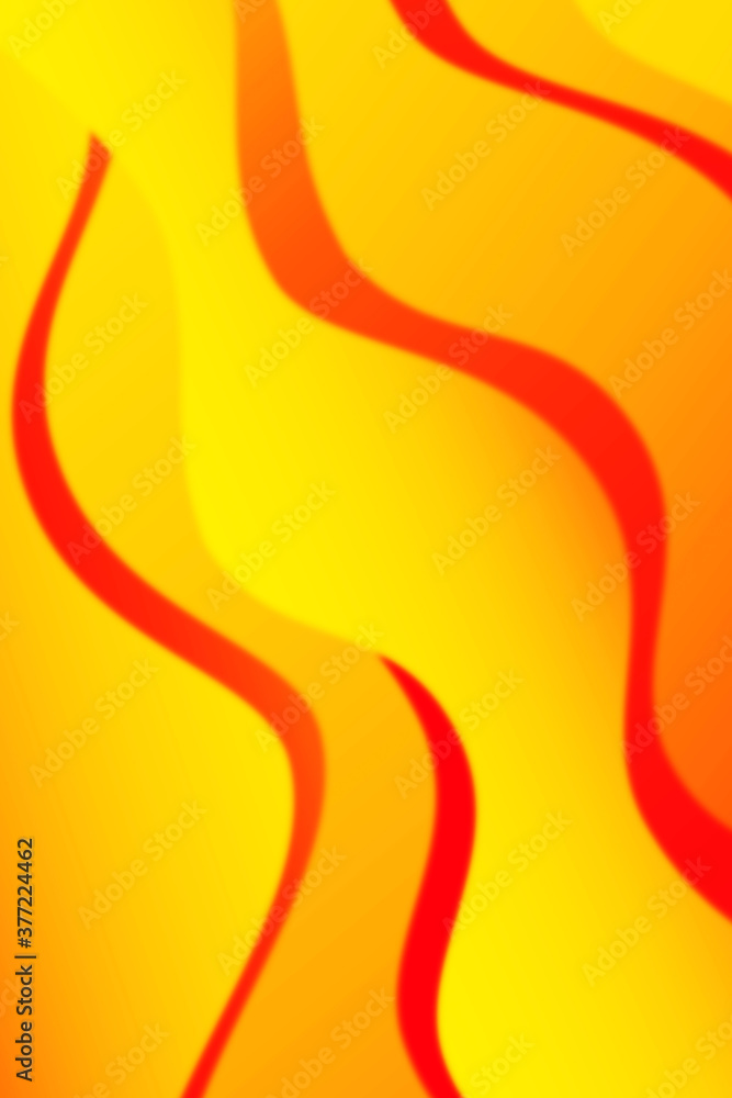Poster abstract burning curved wave with blur effect for your design. illustration with fiery curves lines.